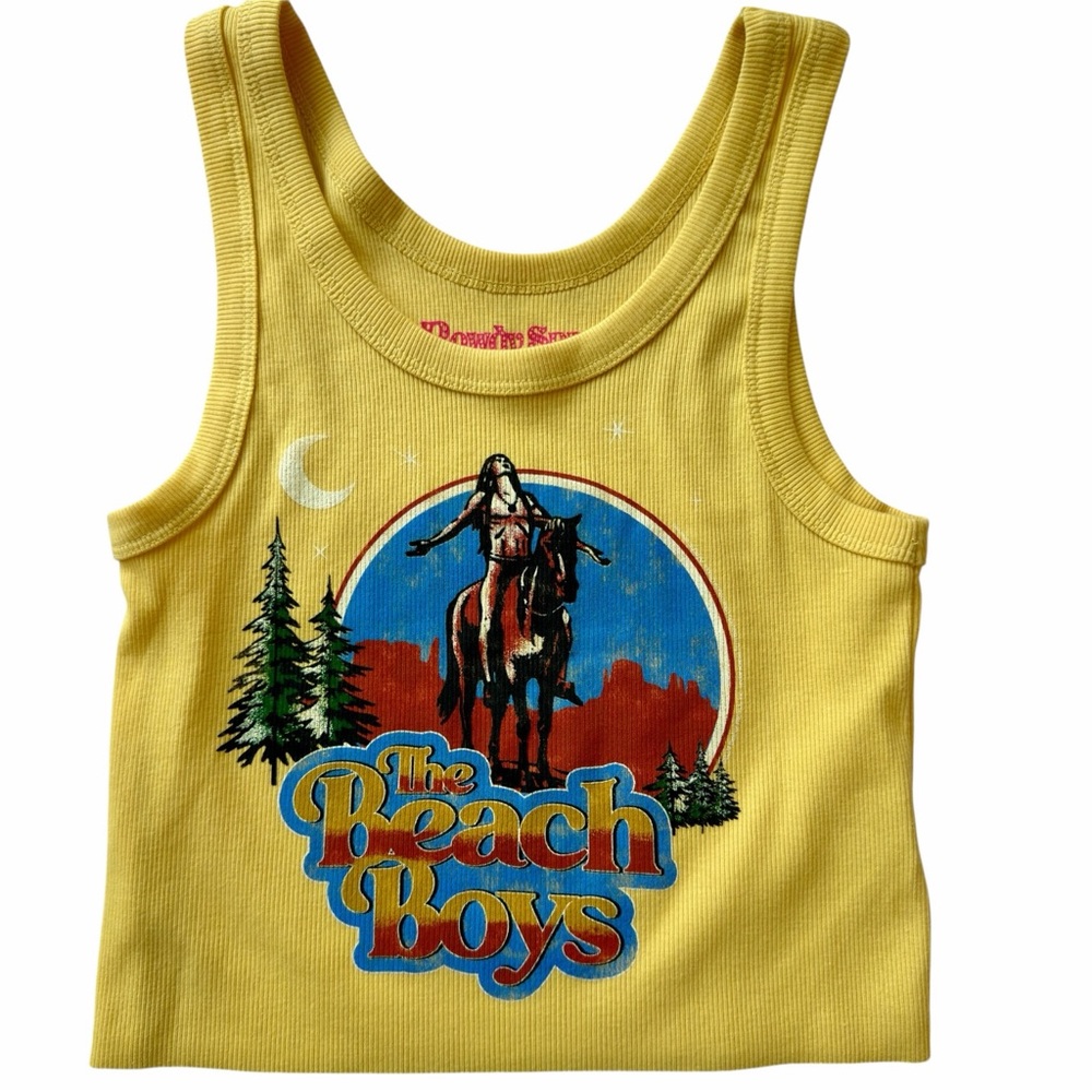 Rowdy Sprout Girls Beach Boys Crop Ribbed Tank Top- NWOT- Size 12